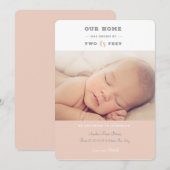 Ons huis is gegroeid door twee meter geboorteaanko aankondiging (Voorkant / Achterkant)