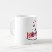 "Ons huis is ons vaderlandslievende gebruik" Koffiemok (Voorkant links)