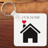 Ons huis met Ierse zegen Sleutelhanger (Voorkant)