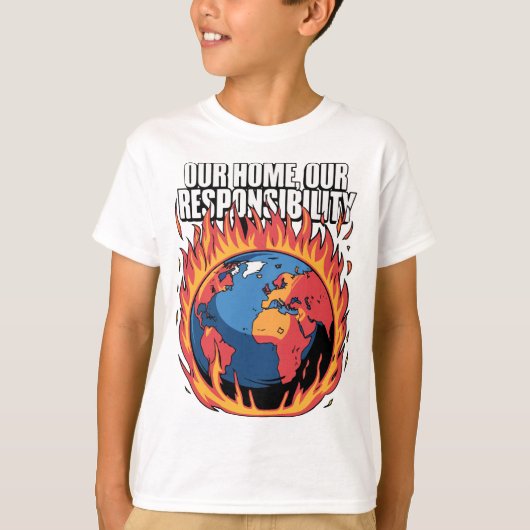 Ons huis, onze verantwoordelijkheid - Climate Awar T-shirt (Voorkant)