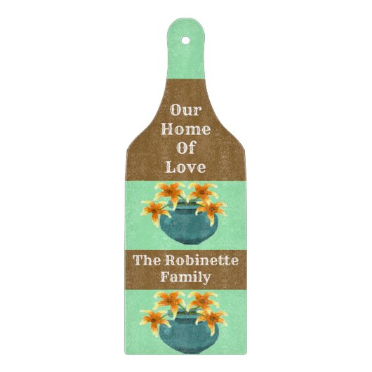 "Ons Huis van Liefde", de snijplank van de glasped (Voorkant)