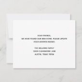 Ons Huis Verandering van Adres Chique Typografie V Kaart (Achterkant)