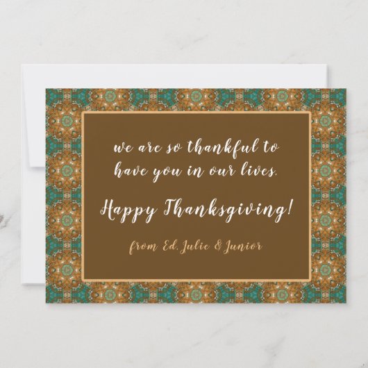 Ons Huis voor uw gelukkige dankbaarheid Kaart (Achterkant)