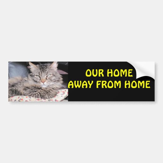 Ons huis weg van huis RV Bumpersticker (Voorkant)