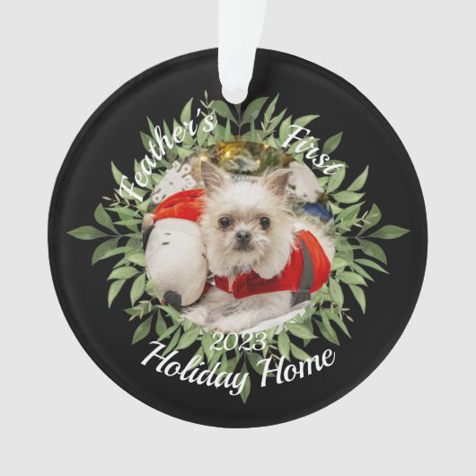 Ons huisdier's eerste vakantiehuis Ornament (voorkant)