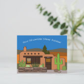 Ons Humble Adobe Southwest Style Nieuw Adres Aankondigingskaart (Staand voorkant)