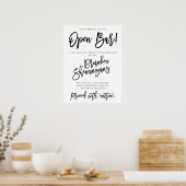 Ons huwelijk heeft een open balkbordwit Poster (Keuken)