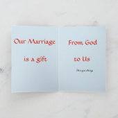 Ons huwelijk is een geschenk van God aan ons Kaart (Binnen)