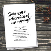 Ons Huwelijk Vieren Script Bruiloftsreceptie Kaart