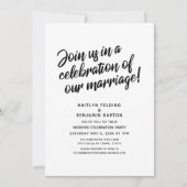 Ons Huwelijk Vieren Script Trouwreceptie Kaart (Voorkant)