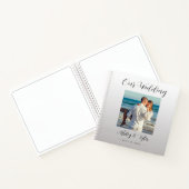 Ons huwelijk, Zilvergradiënt, Namen, Datum & Foto Notitieboek (Binnen)