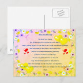 Ons huwelijksgebed Briefkaart laten vallen (Voorkant / Achterkant)