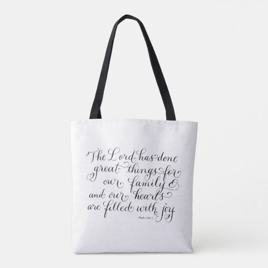 Ons inspirerend familietekotominiebeeld tote bag (Achterkant)