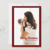 ons jaar in review, familieevenement kerstrood feestdagenkaart (Achterkant)