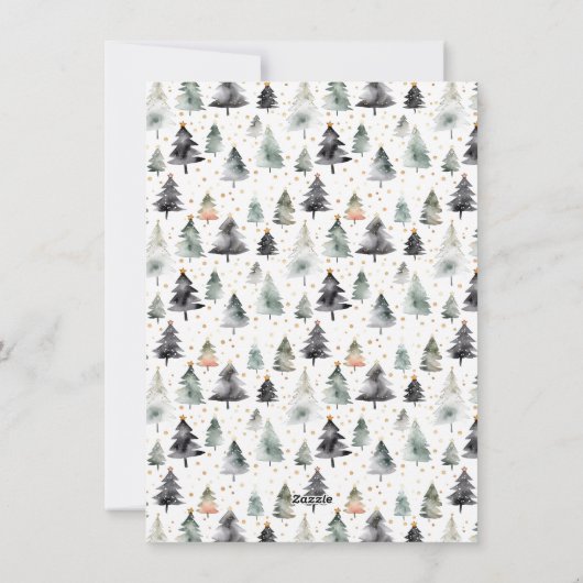 Ons Jaar Minimalistische 12 Fotocollage Kerstmis Feestdagenkaart (Achterkant)