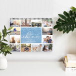 Ons Jaar om te schitteren | Fotokalender Kalender<br><div class="desc">Deel een favoriet geheugen op elke pagina van deze fotokalender van 2019. Hoesje bevat een miniatuurversie van elke foto met "ons jaar om te glanzen" in het midden op een blauwe achtergrond van de waterverf. Pas aan met uw familienaam en het jaar eronder. Binnen, verschijnen uw foto's in levendige volledig...</div>