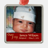 Ons 'Joy Adoption Ornament' Metalen Ornament (Voorkant)