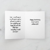 ** ONS JUBILEUM** KAN NIET WACHTEN OM ONS TE VIERE KAART (Binnen)