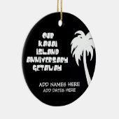 Ons Jubileum op Kauai Island Keramisch Ornament (Rechts)