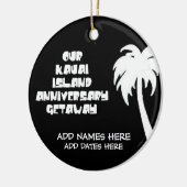 Ons Jubileum op Kauai Island Keramisch Ornament (Links)
