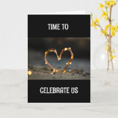 *ONS JUBILEUM* VIEREN "ONS" KAART (Gele Bloem)