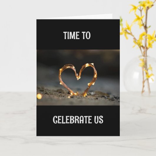 *ONS JUBILEUM* VIEREN "ONS" KAART (Gele Bloem)