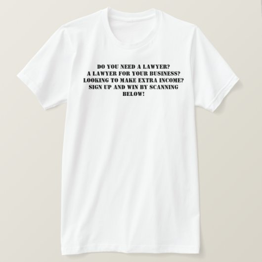 Ons juridisch bedrijfsontwerp t-shirt (Design voorkant)