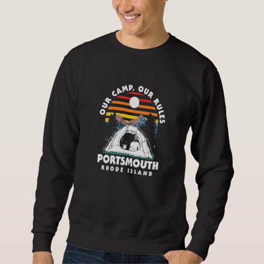 Ons kamp Ons Regels Portsmouth Camping Rhode Islan Trui (Voorkant)