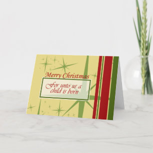 Ons kind wordt geboren feestdagen kaart