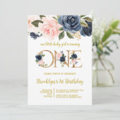 Ons kleine babymeisje maakt een uitnodiging (Staand voorkant)