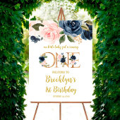 Ons kleine babymeisje maakt een welkomstteken poster