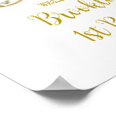 Ons kleine babymeisje maakt een welkomstteken poster (Hoek)