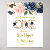 Ons kleine babymeisje maakt een welkomstteken poster (Voorkant)