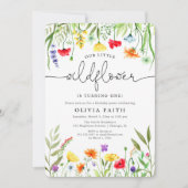 Ons kleine babymeisje van de eerste verjaardag kaart (Voorkant)