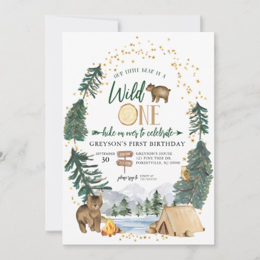 Ons kleine Beer is een uitnodiging voor een wilde  (Voorkant)