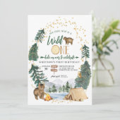 Ons kleine Beer is een uitnodiging voor een wilde  (Staand voorkant)