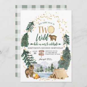 Ons kleine Beer is twee Wild Birthday Uitnodiging