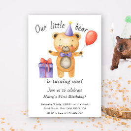 Ons kleine Beer wordt een verjaardag van een kind Kaart
