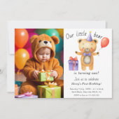 Ons kleine Beer wordt een verjaardag van een kind Kaart (Voorkant)