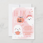 Ons kleine boek Halloween verjaardag Dank u Bedankkaart (Voorkant)