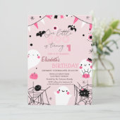 Ons kleine boek Halloween verjaardag Kaart (Staand voorkant)