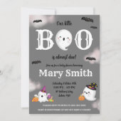 Ons kleine boek is bijna klaar! Ghost-Baby shower Kaart (Voorkant)