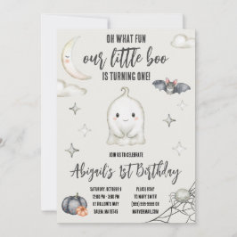 Ons kleine boek wordt er een! Halloween-verjaardag Kaart