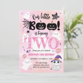 Ons kleine boek wordt twee | Halloween Verjaardag Kaart (Staand voorkant)