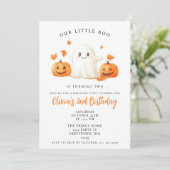 Ons kleine boek wordt twee verjaardagsgeesten kaart (Staand voorkant)