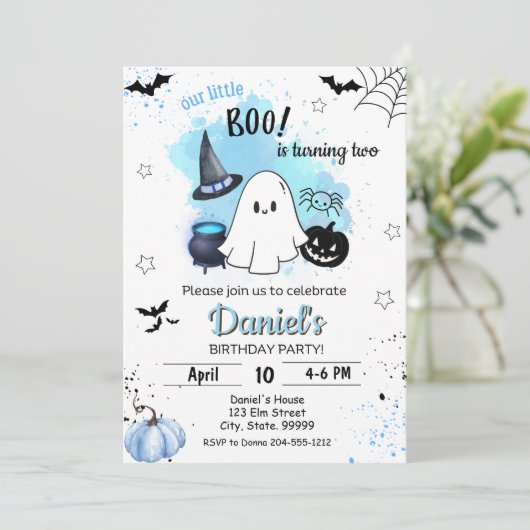 Ons kleine boek wordt twee verjaardagsuitnodiginge kaart (Staand voorkant)