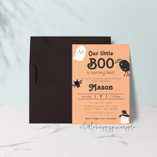 Ons kleine boek wordt twee verjaardagsuitnodiginge kaart