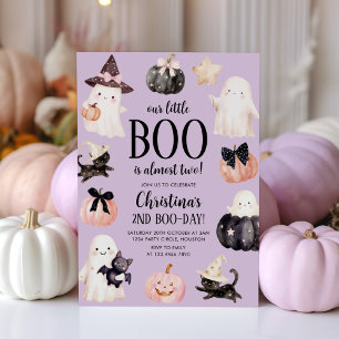 Ons kleine Boo Halloween 2e verjaardagsfeest Kaart