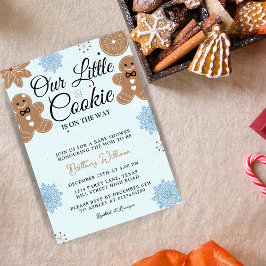 Ons kleine Cookie Boy Christmas Baby shower Kaart