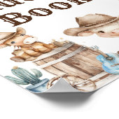Ons kleine Cowboy Wild West Baby shower gastenboek Poster (Hoek)